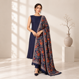Premium Airjet Karandi Fully Embroidered 2.5-Yard Ready-to-Wear Shawl