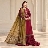 Maria.B Premium Sequence Work Embroidered Chiffon 3-Piece Suit (With Inner)