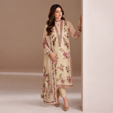 Alizeh Luxury Chiffon Heavy Embroidered Suit with Ready-to-Wear Dupatta