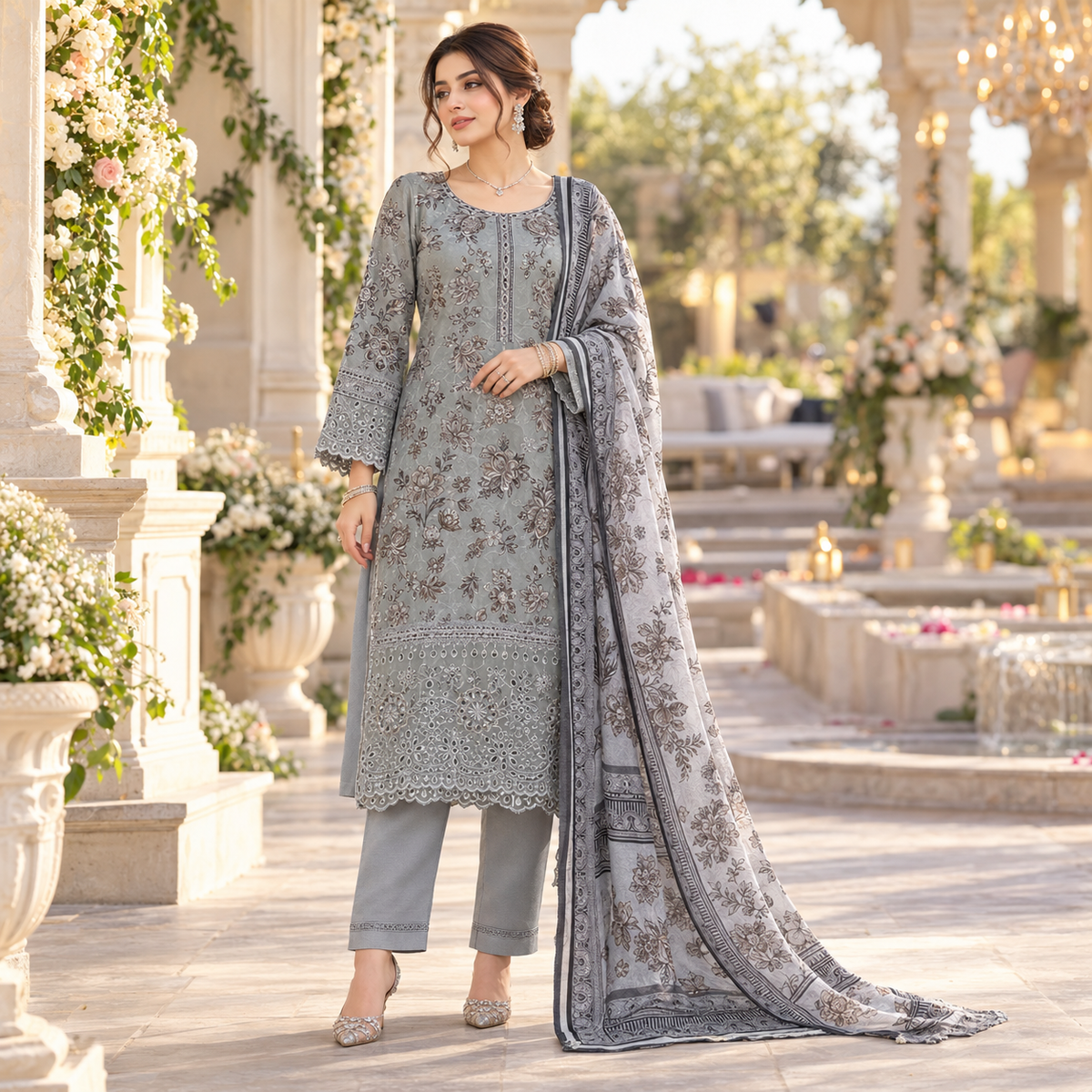 Bareeze Premium Printed Airjet Karandi 3-Piece Collection