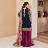 Zainab Chottani Luxury Chiffon & Net Heavy Embroidered 3-Piece Suit