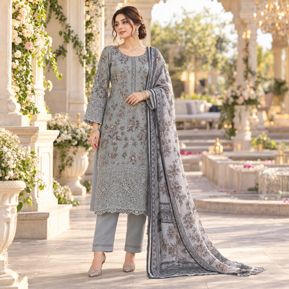 Bareeze Premium Printed Airjet Karandi 3-Piece Collection