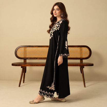 Urge Premium Luxury Sequined Embroidered Silk Unstitched 2-Piece Suit