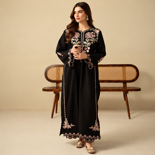Urge Premium Luxury Sequined Embroidered Silk Unstitched 2-Piece Suit