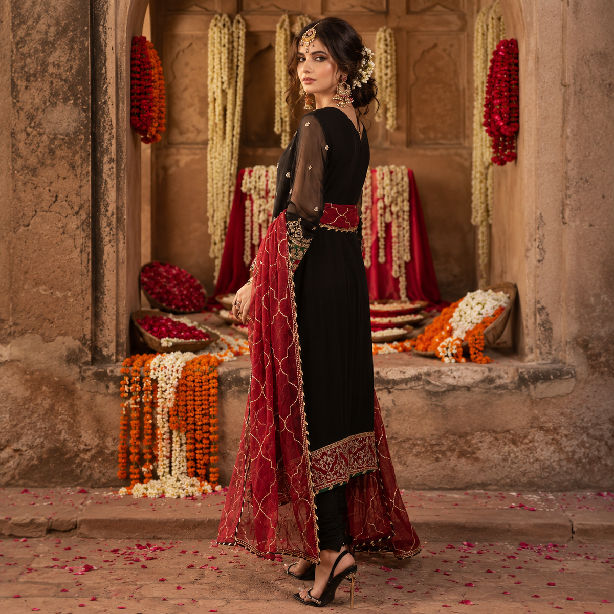 Asim Jofa Rang-E-Mehfil (D04) Luxury Embroidered Chiffon 3-Piece Festive Suit