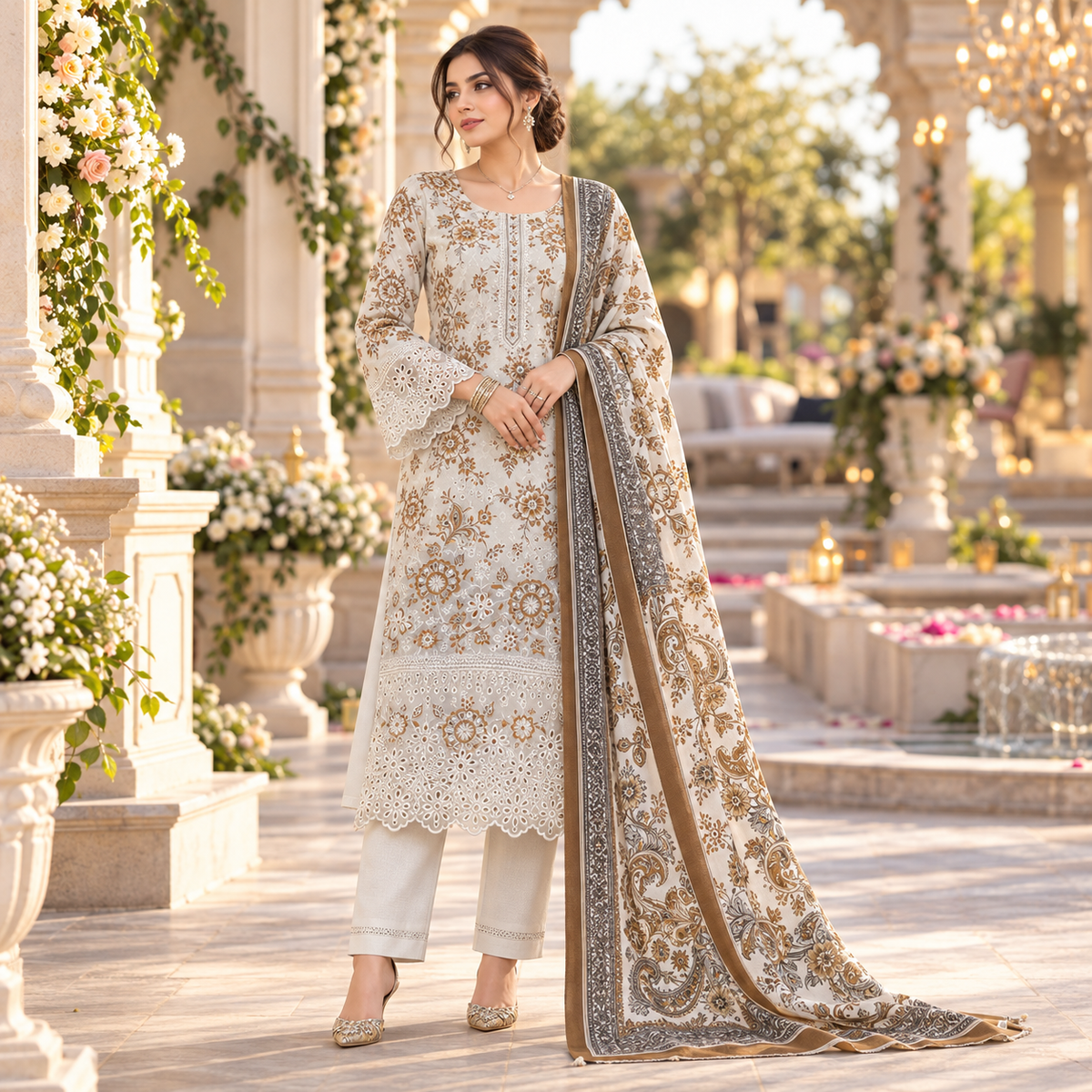 Bareeze Premium Printed Airjet Karandi 3-Piece Collection