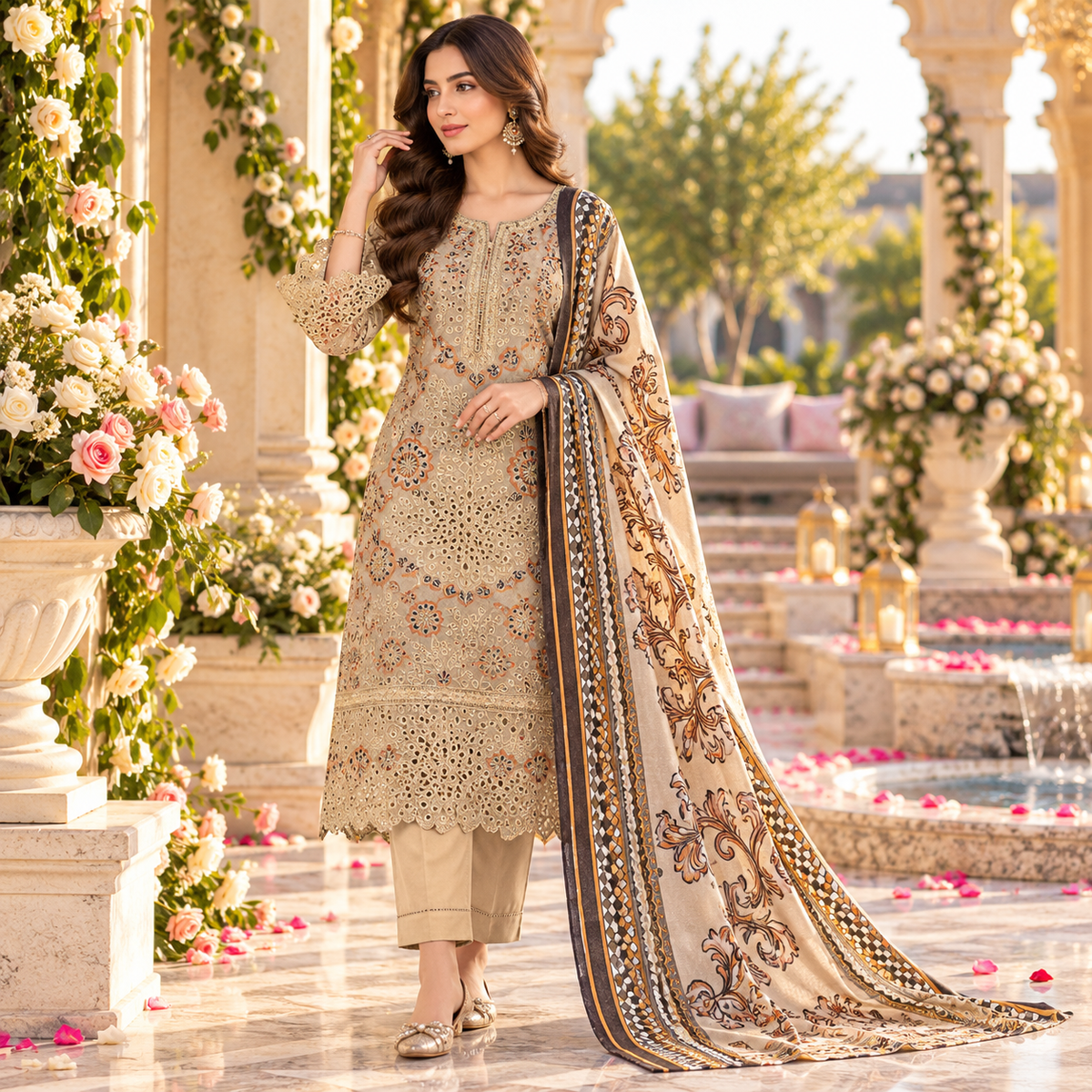 Bareeze Premium Printed Airjet Karandi 3-Piece Collection