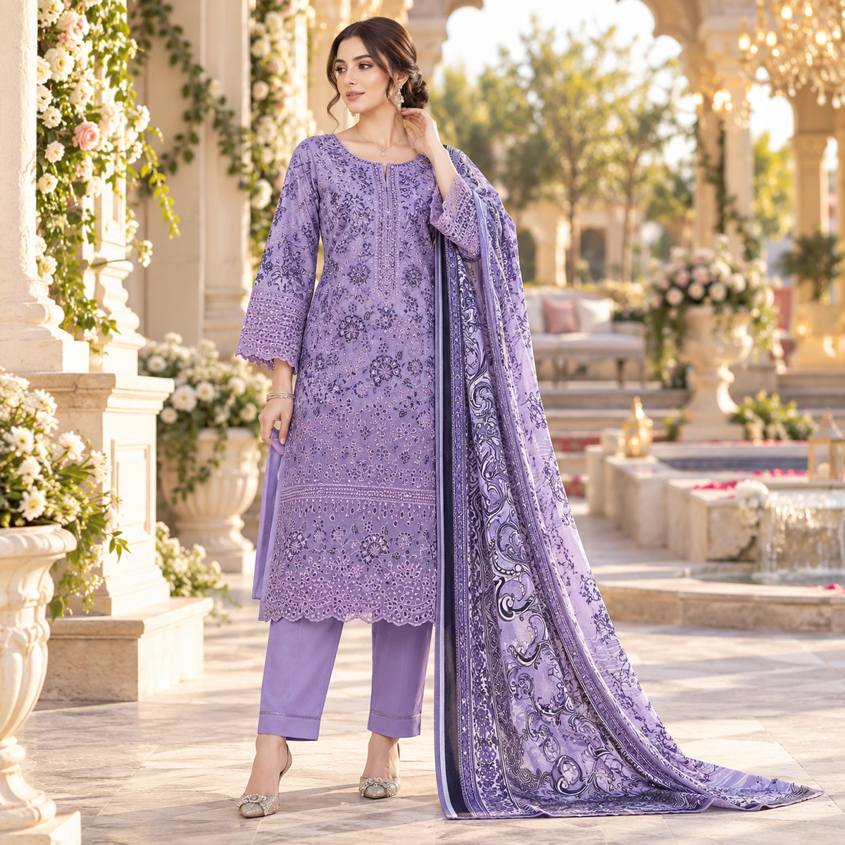 Bareeze Premium Printed Airjet Karandi 3-Piece Collection