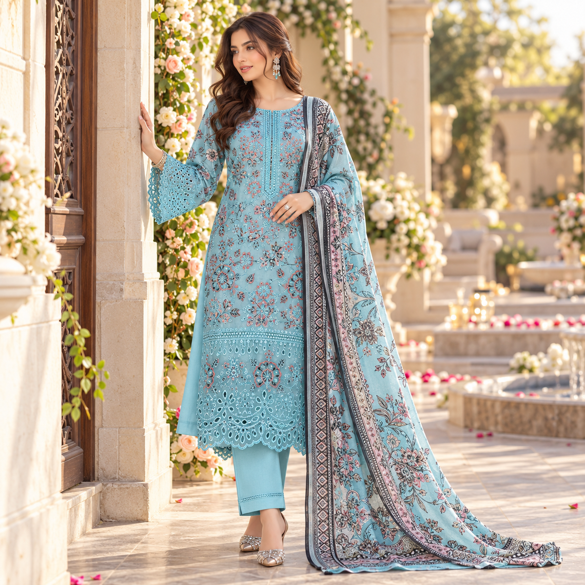 Bareeze Premium Printed Airjet Karandi 3-Piece Collection