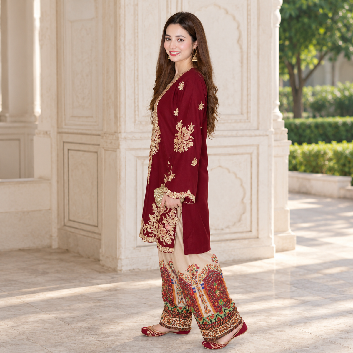 Ethnic Premium Luxury Embroidered Silk Unstitched 2-Piece Suit