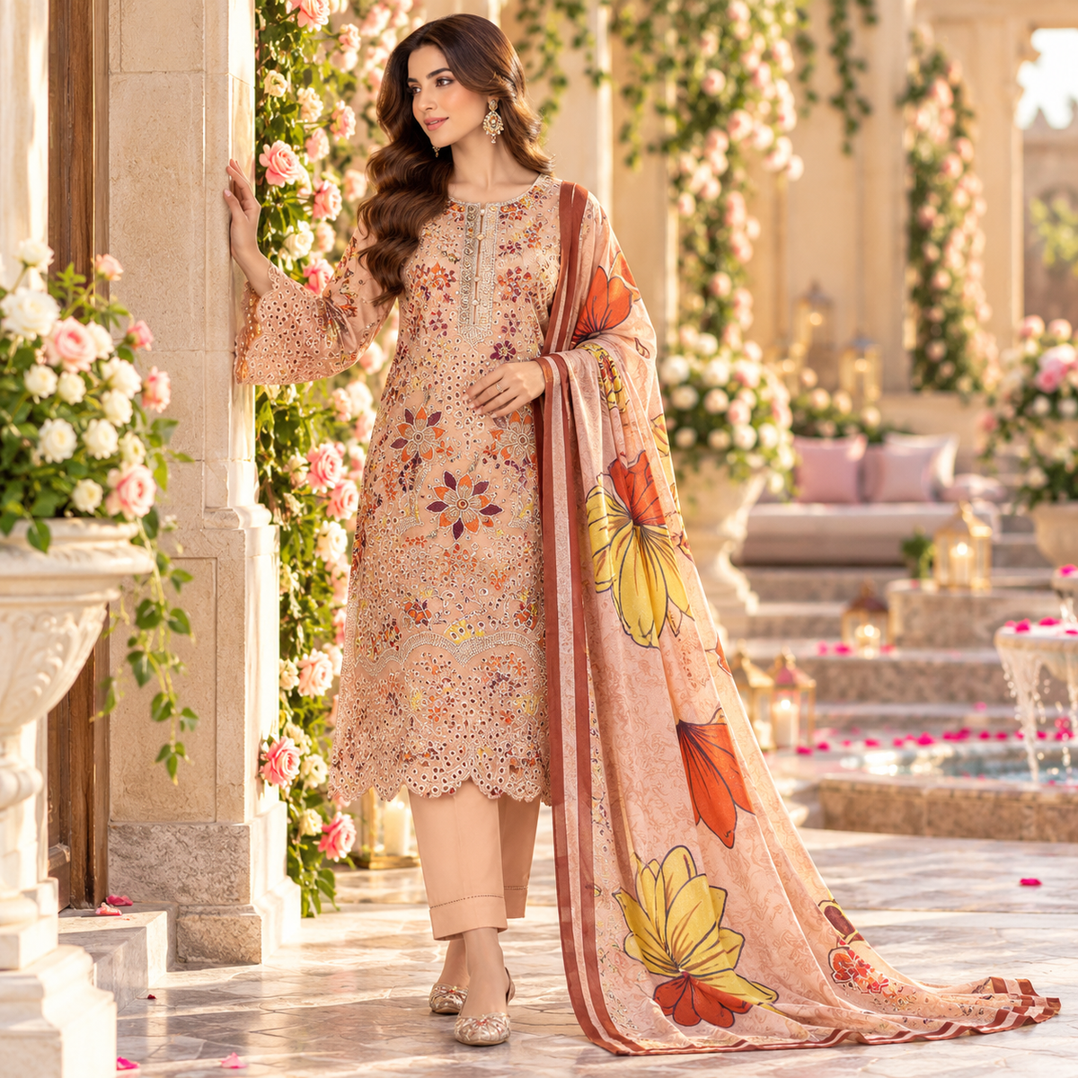 Bareeze Premium Printed Airjet Karandi 3-Piece Collection