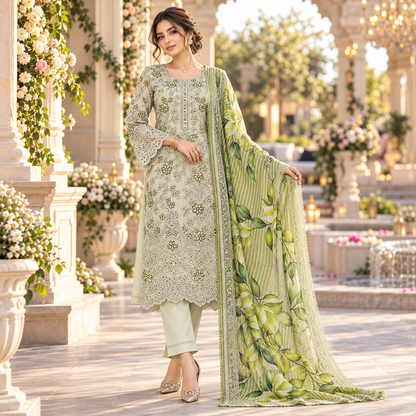 Bareeze Premium Printed Airjet Karandi 3-Piece Collection
