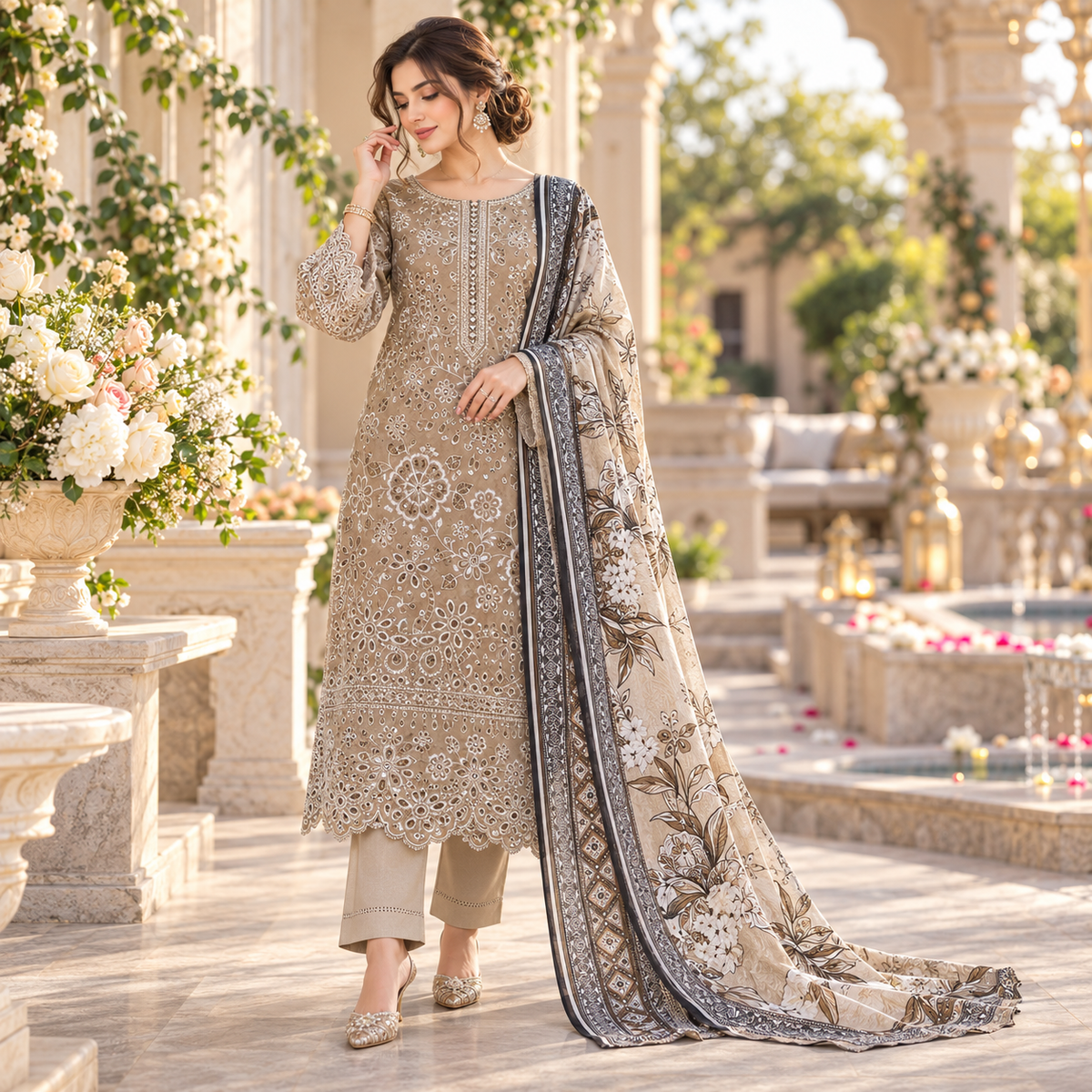 Bareeze Premium Printed Airjet Karandi 3-Piece Collection