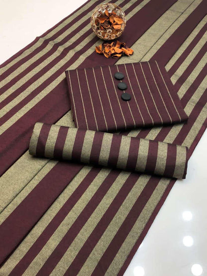 Royal Susi Collection – Premium 3-Piece Handwoven Susi Striped Suit