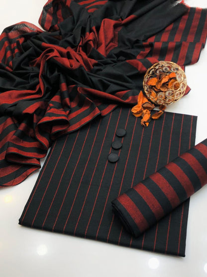 Royal Susi Collection – Premium 3-Piece Handwoven Susi Striped Suit